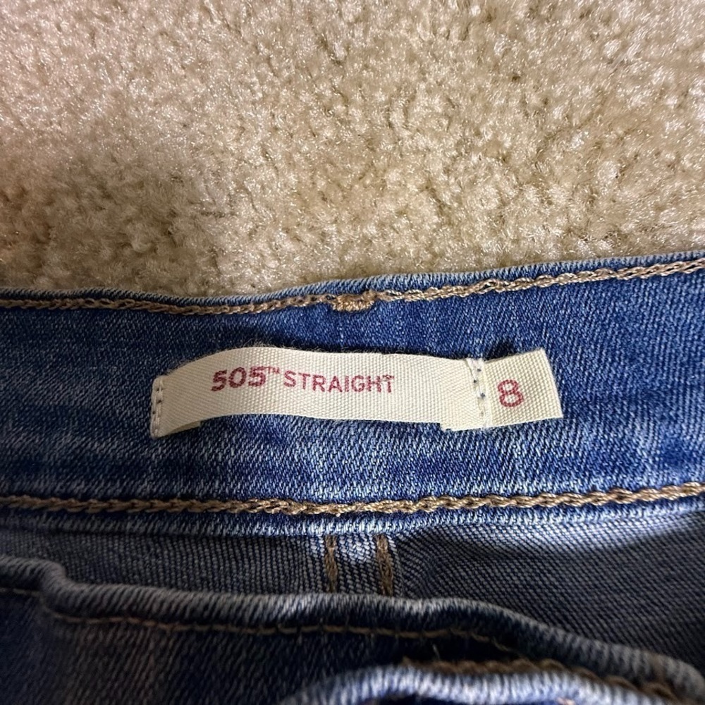 Levi's 505 Straight Leg Jeans Women's Size 8 Medium Wash Denim Pants - Picture 3 of 9